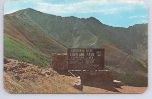 Continental Divide, Loveland Pass, Colorado, Vintage 1966 Chrome Postcard