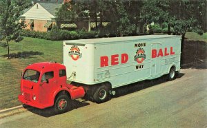  Indianapolis IN American Red Ball Tractor Trailer Postcard