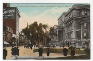 Court House Notre Dame Street Montreal Canada 1910c postcard