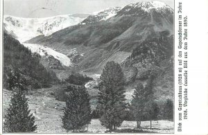 Austria Tirol mountaineering Gepatschhaus view towards Gepatschferner peak 1908