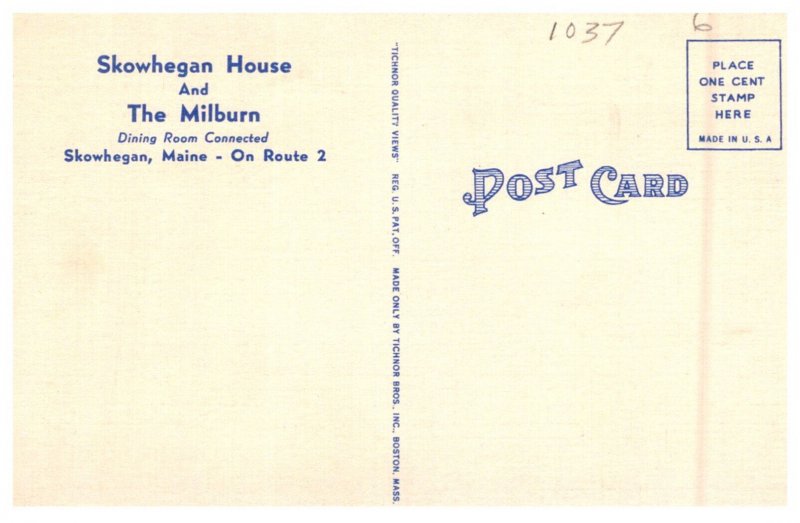 Maine Skowhegan  House and The Milburn