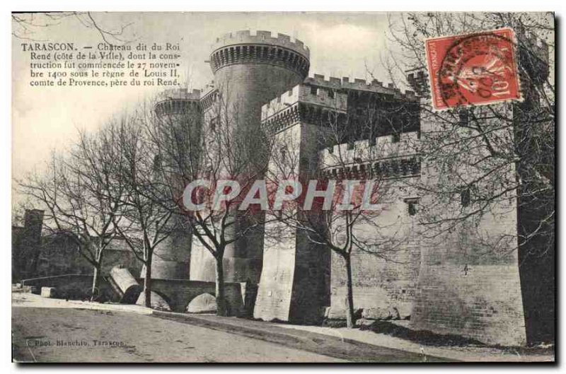 Old Postcard said Chateau du Roi Rene (rating of Vile) whose construction beg...