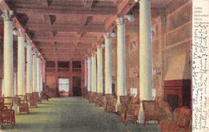 Hot Springs Virginia Homestead Hotel Lobby Antique Postcard K73481