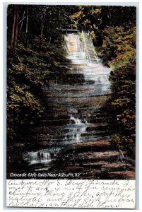 1907 Cascade Glen Falls Near Auburn New York NY Posted Waterfall Postcard 