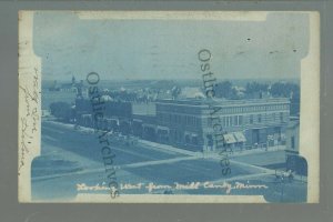 Canby MINNESOTA RPPC 1907 MAIN STREET nr Ivanhoe Porter Clarkfield CYANOTYPE