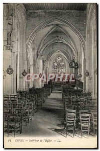 Old Postcard Dives Interior of The Church