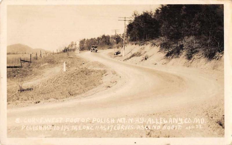 Polish Mt Maryland South Curve Real Photo Vintage Postcard JC932228
