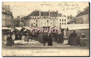 Old Postcard Dinan Place du Marche TOP