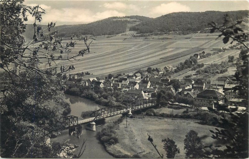 Postcard Germany Aerial view bridge country side