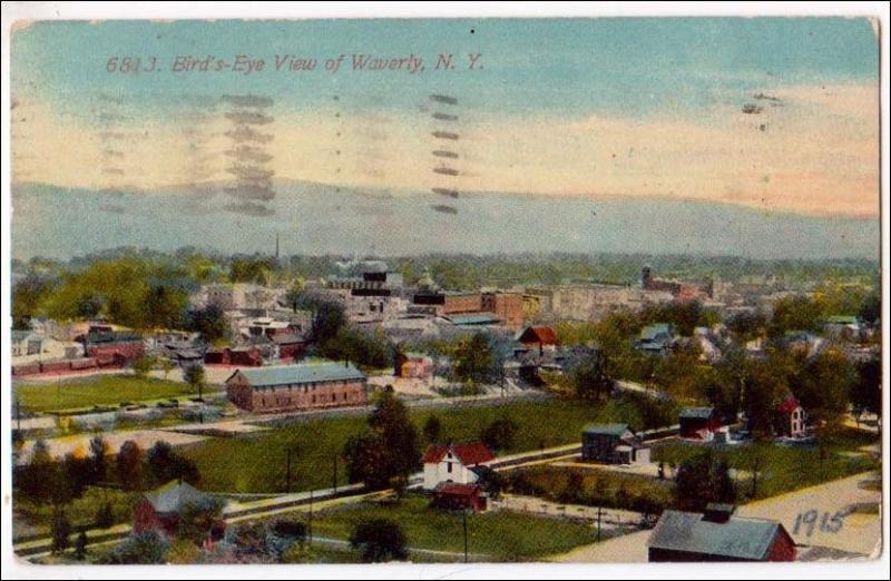 NY - Waverly. Bird's Eye View