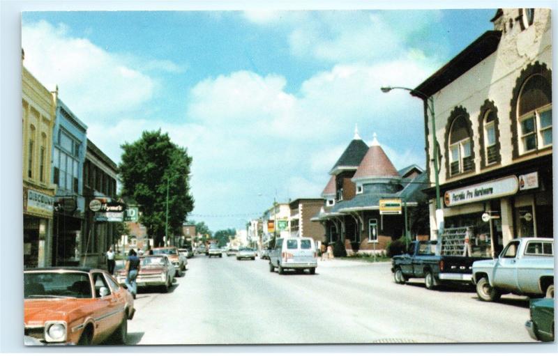 Petrolia Ontario Canada Petrolia Street Hardware Store Cars Vintage Postcard D34