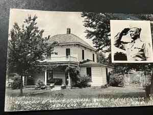 Postcard RPPC Home of Mother of General Dwight D. Eisenhower, Abilene, KS. aa1