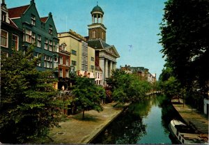 Netherlands Utrecht Canal Scene 1977