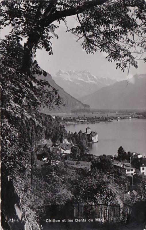 Switzerland Chillon et les Dents du Midi 1940 Photo