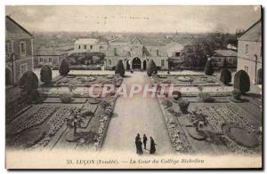 Old Postcard Lucon the college Richelieu court