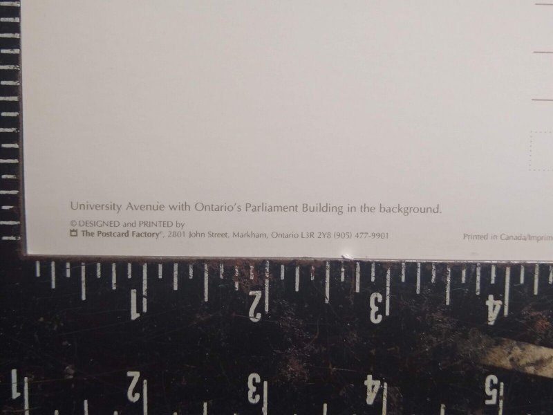 Postcard - University Avenue with Parliament Building - Toronto, Canada