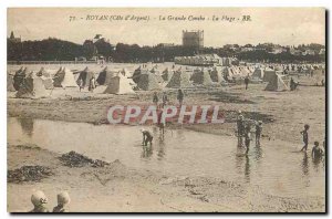 Old Postcard Royan Cote d'Argent La Grande Conche Beach