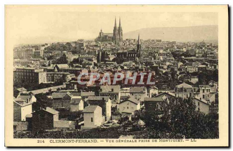 Old Postcard Clermont Ferrand Vue Generale From Taking Montjuzet