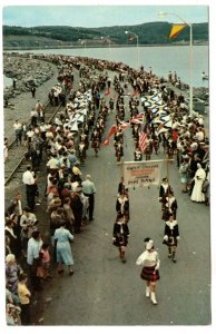Parade, Pipers, Gaelic College Banner, Canso Causeway, Cape Breton, Nova Scotia