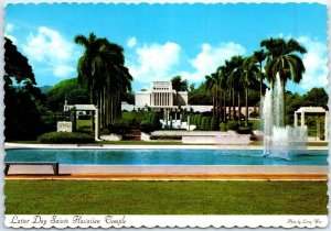 M-77990 Latter Day Saints Hawaiian Temple Oahu Laia Hawaii