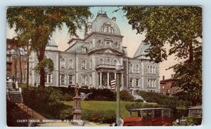 SHERBROOKE, Quebec, Canada ~  COURT HOUSE c1920s  Cars  Postcard