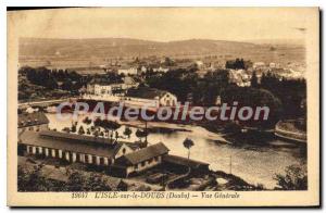 Old Postcard L'Isle Sur Le Doubs Vue Generale