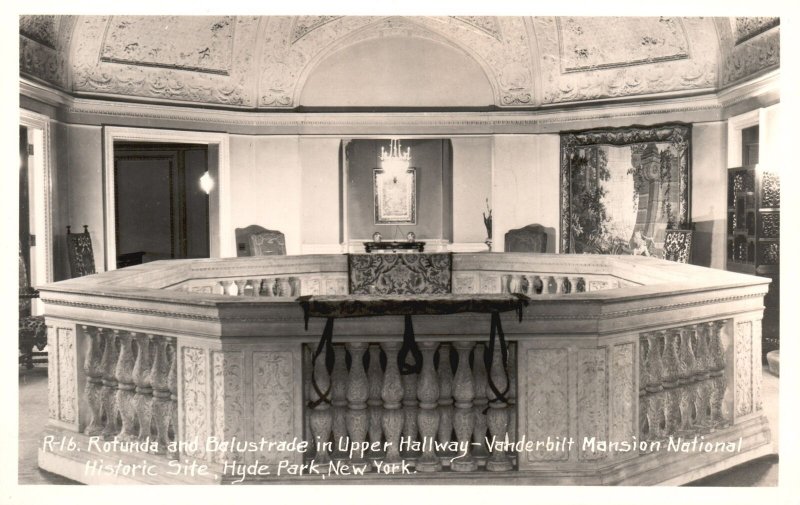 Rotunda & Balustrade Historic Site Hyde Park NY RPPC Vintage Postcard Real Photo