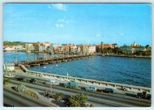 PUNDA, CURACAO, Netherland Antilles QUEEN EMMA BRIDGE c1960s ~4x6 Postcard