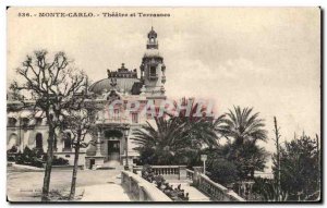 Old Postcard Monte Carlo Theater and Terraces