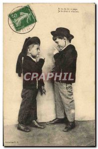 Old Postcard Folklore Children