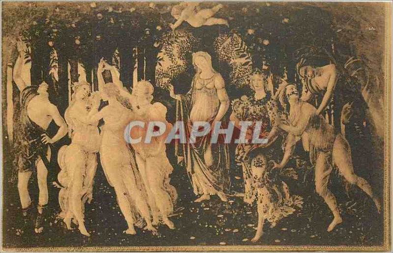 Old Postcard Firenze R Galleria Antica e Moderna Allegoria della Primavera (B...