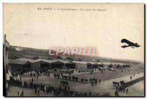 Old Postcard Jet Aviation Bron l & # 39aerodrome A departure day