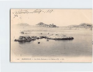 Postcard Les Ilettes Endoume et le Château d'If, Marseille, France