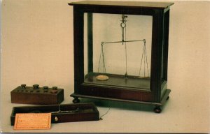 Postcard PA Northumberland Joseph Priestley's Chemical Balance in Lab 1960s V178