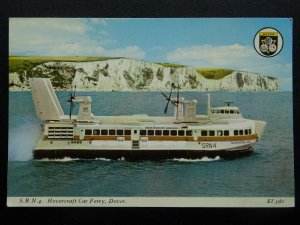 Shipping DOVER - SRN4 HOVERCRAFT CAR FERRY c1970's Postcard by Elgate