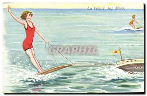 Old Postcard Fantaisie Waterskiing