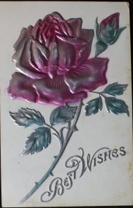 Best Wishes embossed Rose