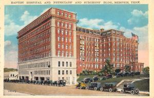 Memphis Tennessee Baptist Hospital Surgeon Bldg Street View Antique PC K24676