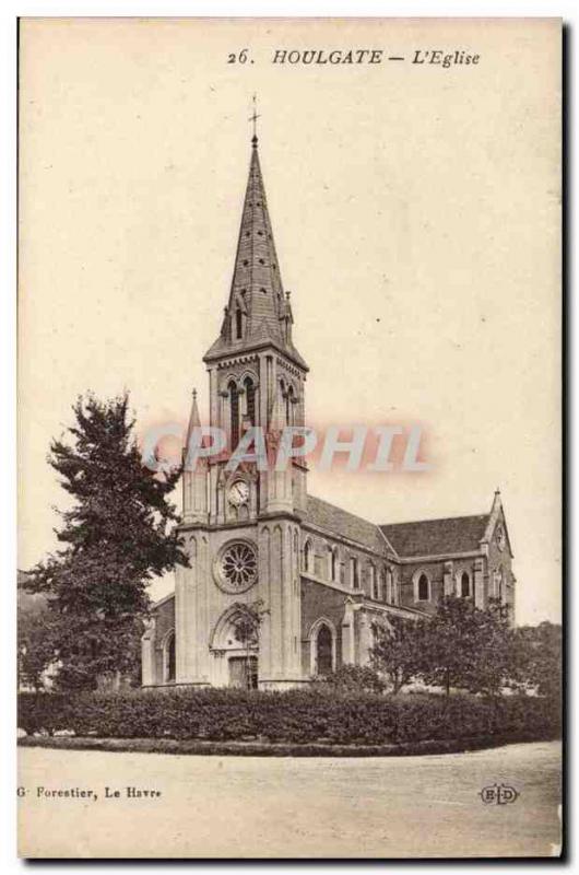 Houlgate Old Postcard L & # 39eglise