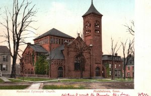 Vintage Postcard 1906 Methodist Episcopal Church Middletown CT Pub. Chapin News
