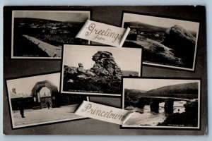 Devon England Postcard Greetings from Princetown Multiview c1910 RPPC Photo