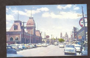 CIUDAD JUAREZ MEXICO DOWNTOWN STREET SCENE OLD CARS VINTAGE POSTCARD