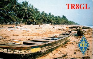 TR8GL Gabon QSL Card 1992 Libreville West Africa DX HF 10m SSB REF QSO via AA6BB