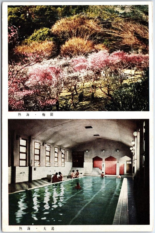 VINTAGE POSTCARD THE HOT SPRINGS AND SURROUNDS AT OYU JAPAN