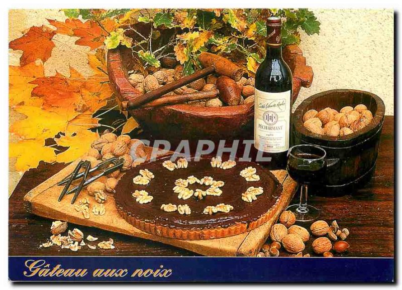 Postcard Modern cake with walnuts