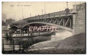 Belgium Liege Old Postcard Trade Bridge