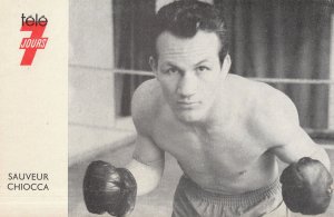 Sauveur Chiocca French Venezuela Boxer Old TV Publicity Photo Card