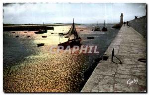 Old Postcard IThe D Oleron (Ms. Ch) La Cotiniere Backlight Harbor