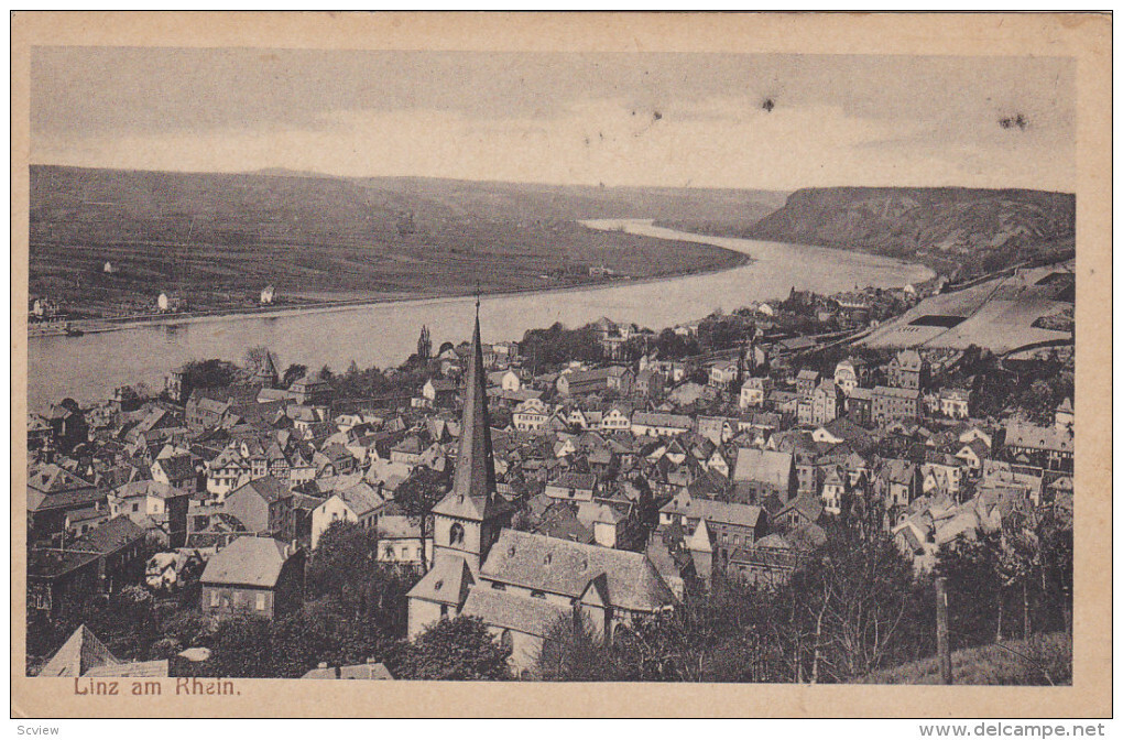 Panorama, LINZ AM RHEIN (Rhineland-Palatinate), Germany, 1910-1920s ...