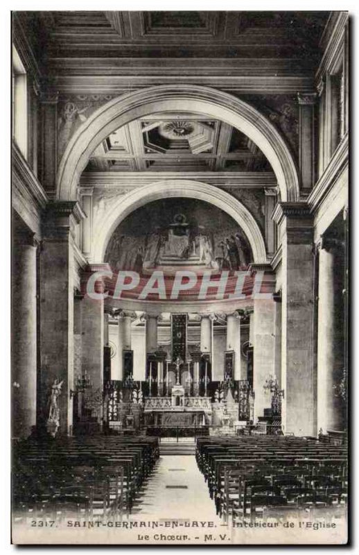 Postcard Old St Germain en Laye Interior of the church choir